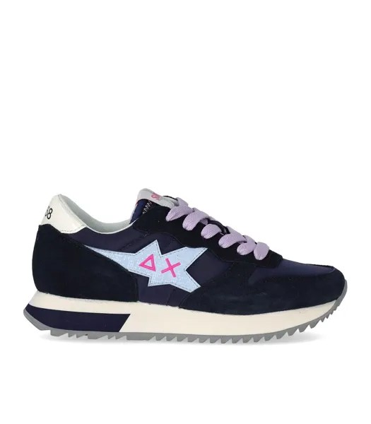 Sun68 Stargirl Solid Navy Blue Sneaker Woman