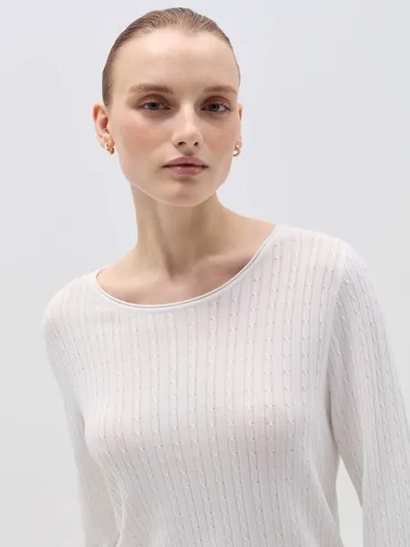 Топ вязаной вязки Hybrid, цвет optical white