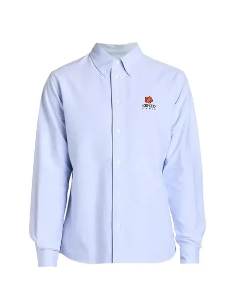 Рубашка на пуговицах с длинными рукавами Flower Crest Kenzo, цвет sky blue