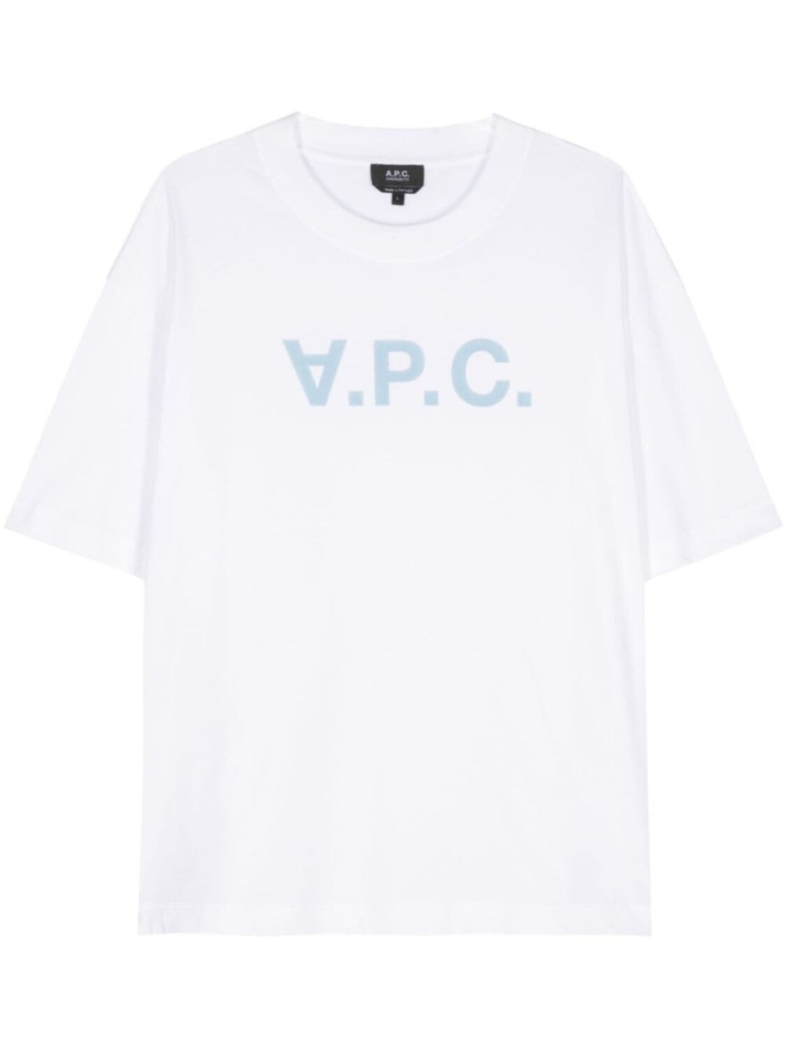 A.P.C. футболка с фактурным логотипом, белый