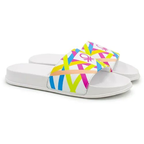 Женские сланцы United Colors of Benetton MACK MULTISTRIPE BTW219220 белый 41 EU