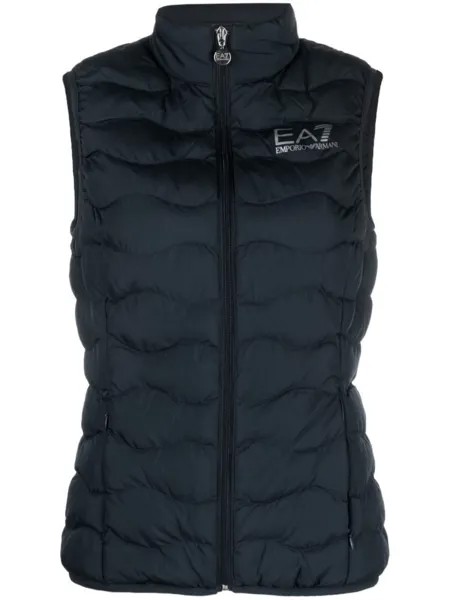Ea7 Emporio Armani дутый жилет Train-Core Eco, синий
