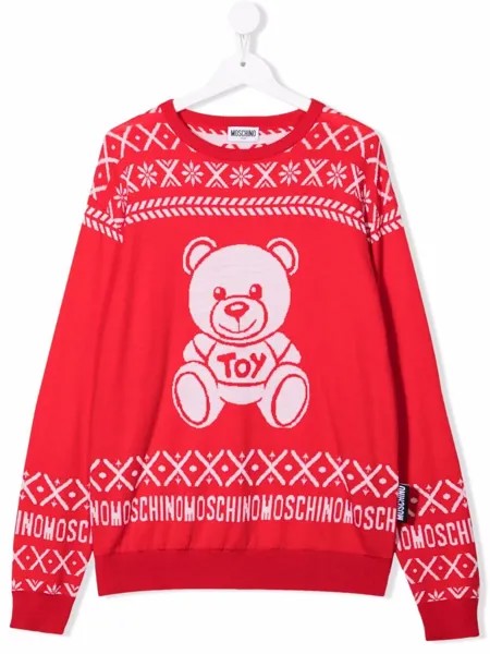 Moschino Kids шерстяной джемпер Teddy Bear