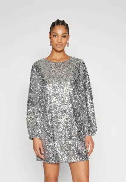 Коктейльное платье/праздничное платье VIMAGGA SEQUINS DRESS VILA, цвет silverdetail/silver sequins