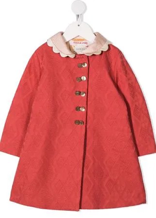 Gucci Kids жаккардовое пальто с воротником