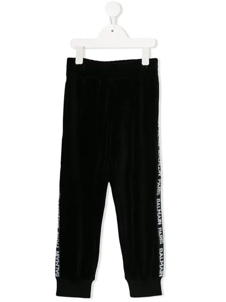 Balmain Kids спортивные брюки с логотипом на лампасах