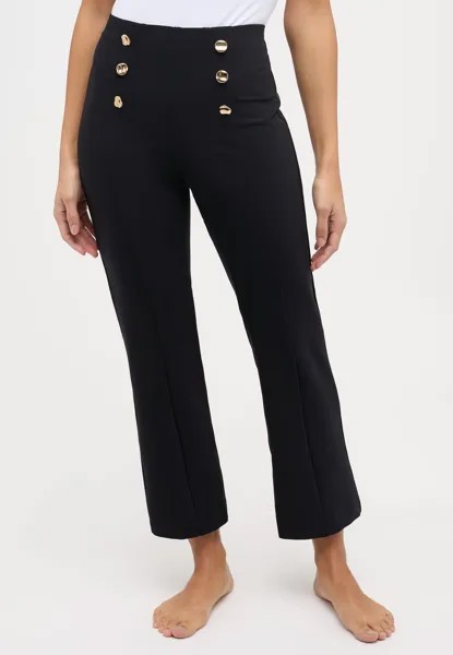 Брюки ANGELS Schlaghose Hose Leni Crop mit eleganten Knöpfen, черный