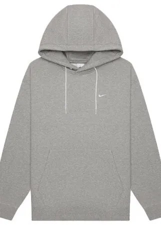 Мужская толстовка Nike NRG Solo Swoosh Fleece Hoodie оливковый , Размер XS