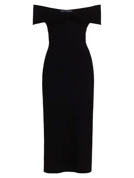 Приталенное вязаное платье-миди Zeynep Arçay, черный