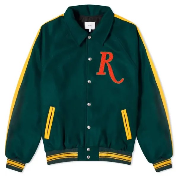 Куртка Rhude Raglan Varsity, зеленый