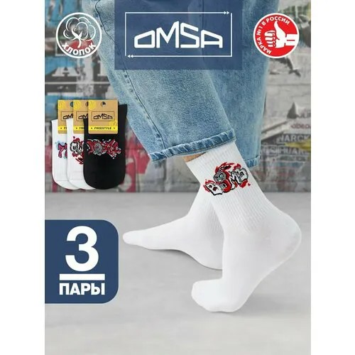 Носки Omsa, комплект, 3 пары, размер 39-41, мультиколор