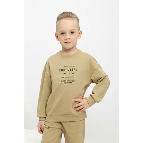 Свитшот crockid, размер 60/116, коричневый