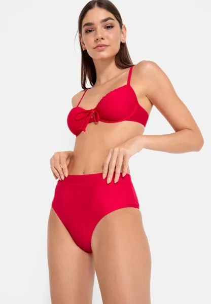 Низ бикини Lscn By Lascana Highwaist LASCANA, малиновый