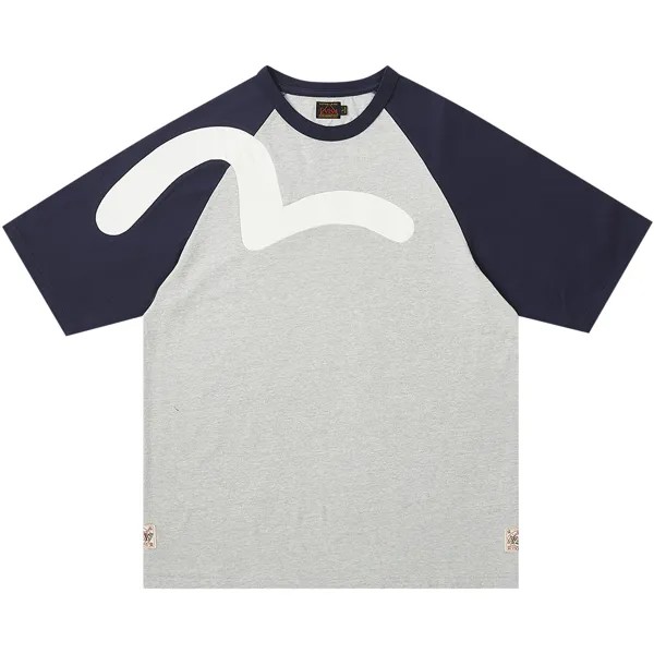 Футболка Palace x Evisu Seagull Raglan Grey Marl