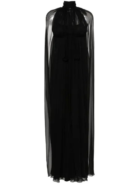 Alberta Ferretti шелковое платье макси, черный