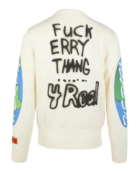 Вязаный свитер с круглым вырезом F Errythang Heron Preston, белый