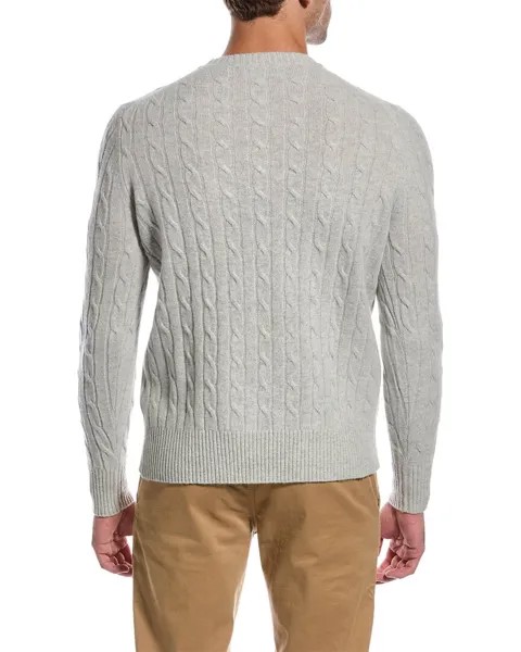 Шерстяной свитер с круглым вырезом Brooks Brothers, серый