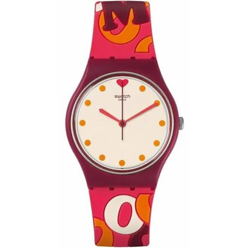 Наручные часы swatch, красный