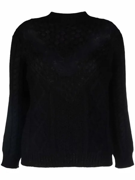 RED Valentino джемпер с кружевной вставкой