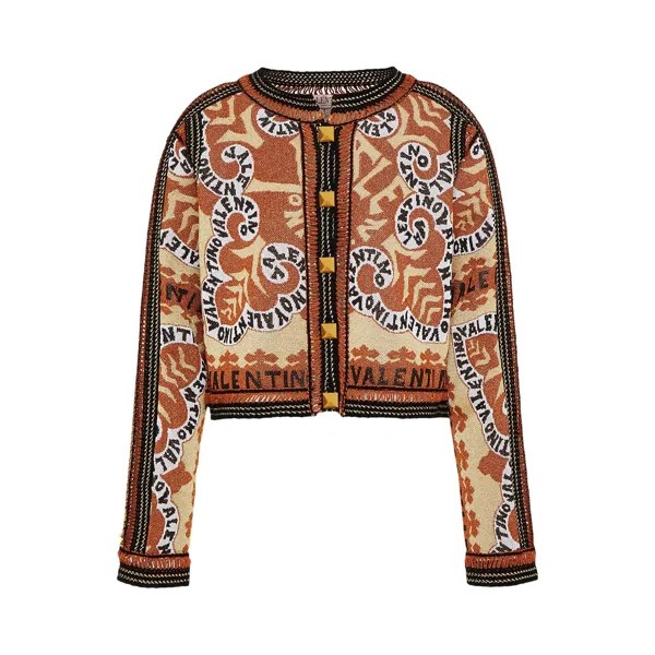 Куртка Valentino Giacca Maglia Nero/Arancio Oro