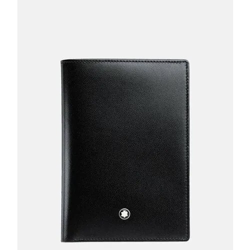 Бумажник Montblanc MB11987, фактура глянцевая, черный