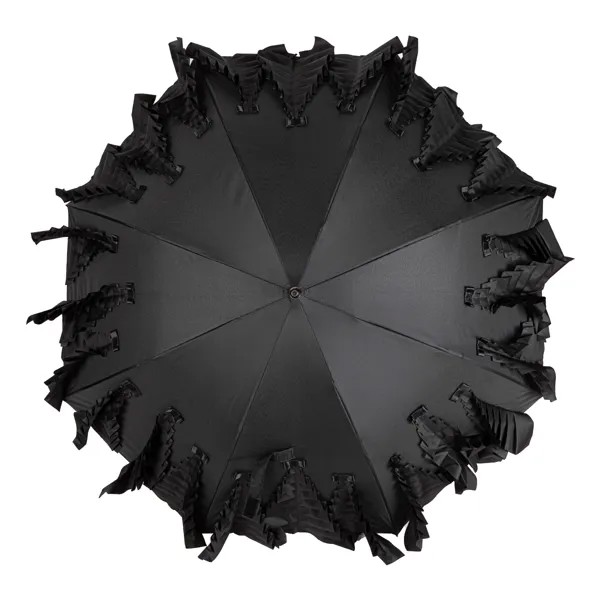 Зонт-трость женский полуавтоматический CHANTAL THOMASS 1014-LA Froufrou, антрацит