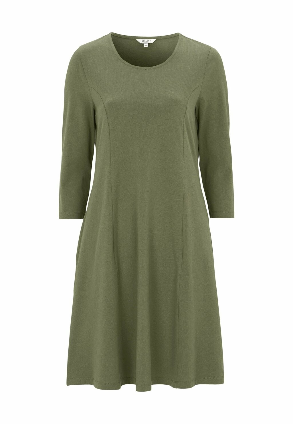 Платье из джерси With Pockets Cellbes of Sweden, зеленый хаки