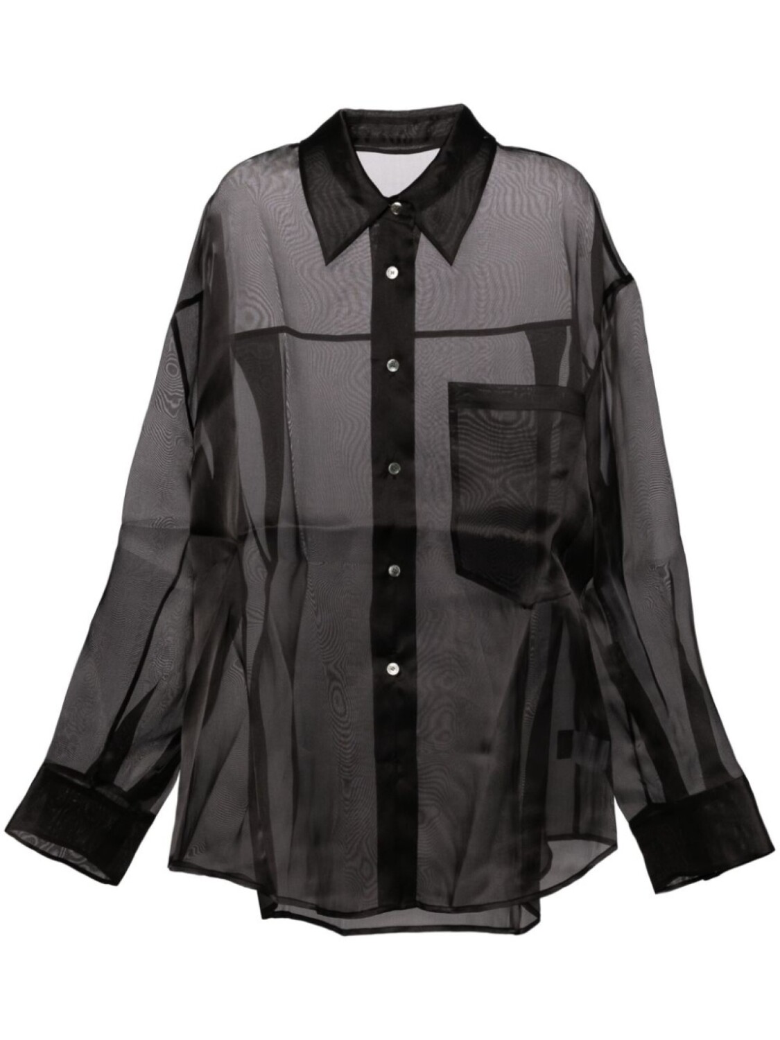 JNBY рубашка оверсайз Organza, черный