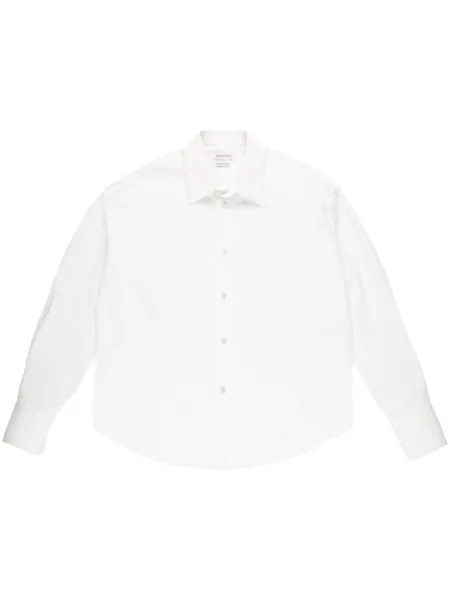 Alexander McQueen long-sleeve cotton shirt, белый