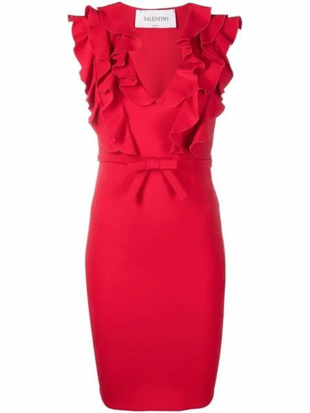 Valentino Pre-Owned платье с оборками 2000-х годов