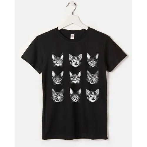 Футболка HappyFox Детская, размер 164, черный
