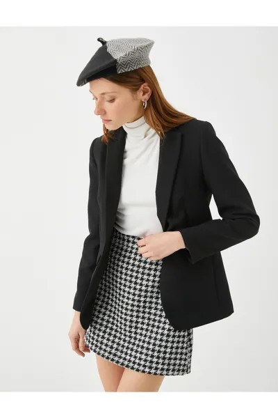 Базовый пиджак с карманами Koton, черный