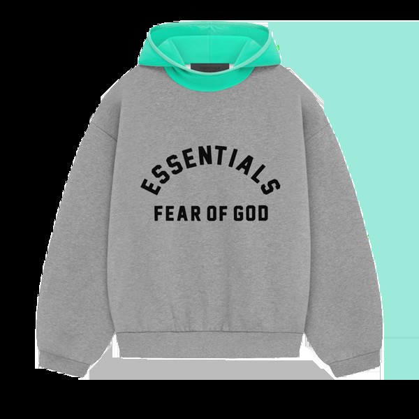 Худи Fear Of God Essentials Fear of God Essentials Nylon Fleece 'Dark Heather Oatmeal/Mint Leaf', серый