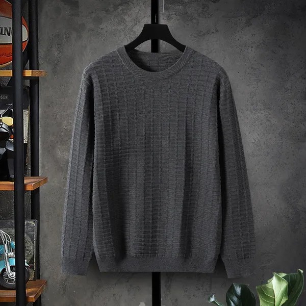 Для мужчины Вязаный свитер текстурированный