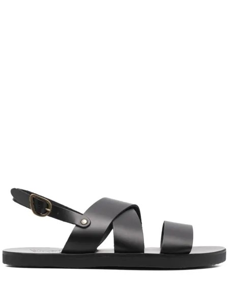 Ancient Greek Sandals сандалии Miltos с ремешком на пятке, черный