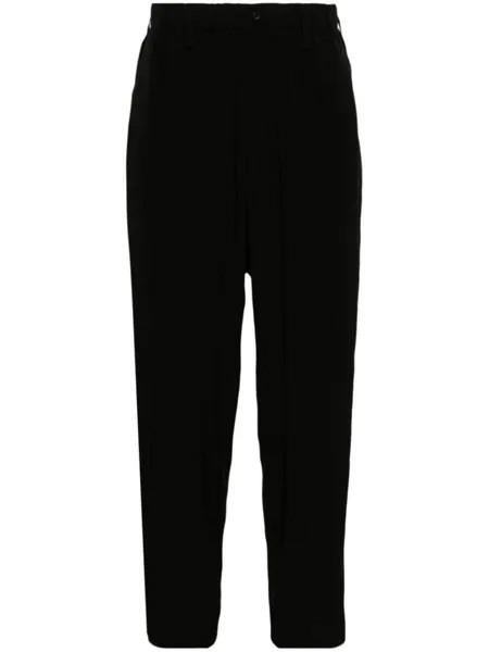 Yohji Yamamoto зауженные брюки с кулиской, черный
