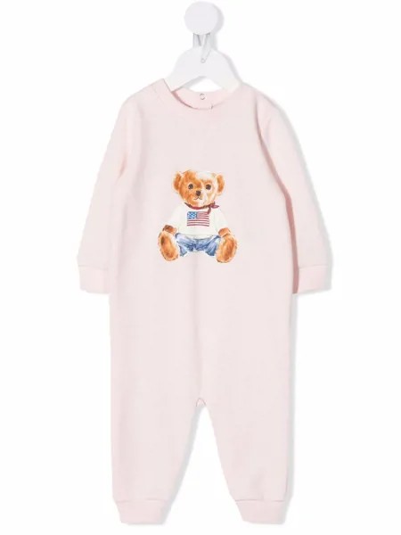 Ralph Lauren Kids ромпер Teddy Bear с логотипом