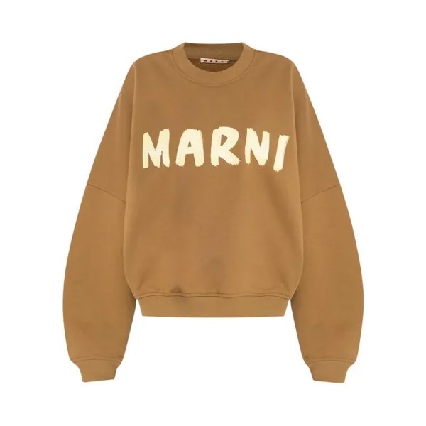 Толстовка Marni Logo Sweatshirt, оливковый