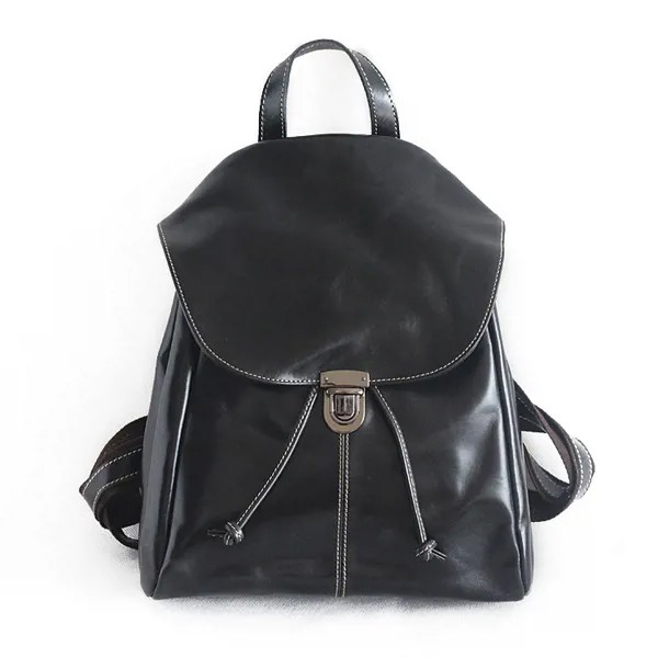 Женский рюкзак в стиле ретро для колледжа, модная сумка, женская новая сумка, Корейская версия, масляная Вощеная кожа, однотонная сумка для ж...