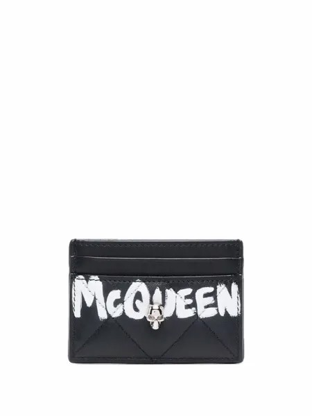 Alexander McQueen стеганый кошелек с декором Skull