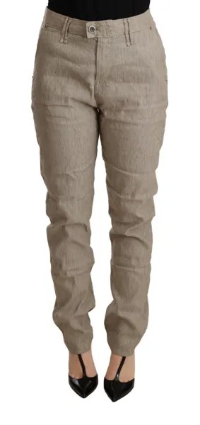 Брюки CYCLE Льняные эластичные мешковатые бежевые брюки со средней талией, повседневные s. W29 Рекомендуемая розничная цена 300 долларов США.