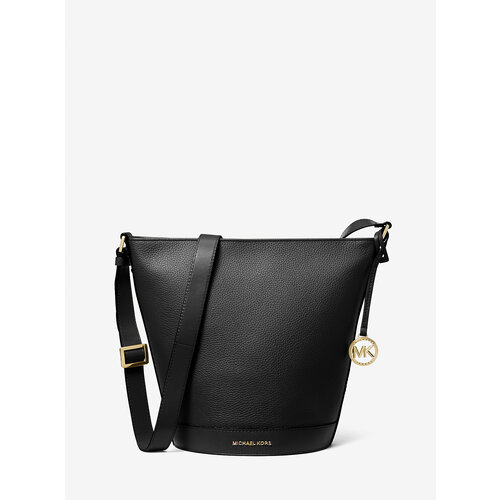 Сумка мессенджер MICHAEL KORS Townsend Medium Pebbled Leather Messenger Bag, фактура зернистая, черный
