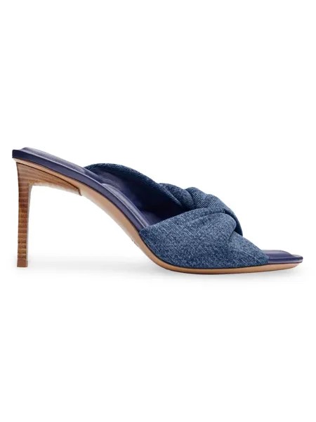 Мюли Les Mules из перекрученной джинсовой ткани Jacquemus, синий