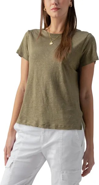 Футболка Sanctuary Linen Perfect Tee, цвет Burnt Olive