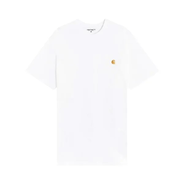 Футболка Carhartt WIP Short-Sleeve Chase T-Shirt 'White/Gold', белый