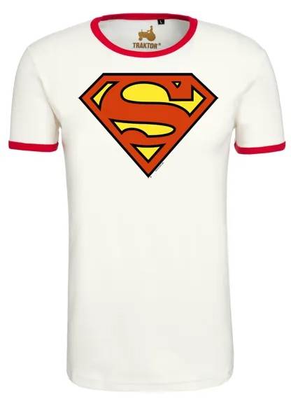 Футболка Logoshirt Superman Logo, цвет weiss-rot
