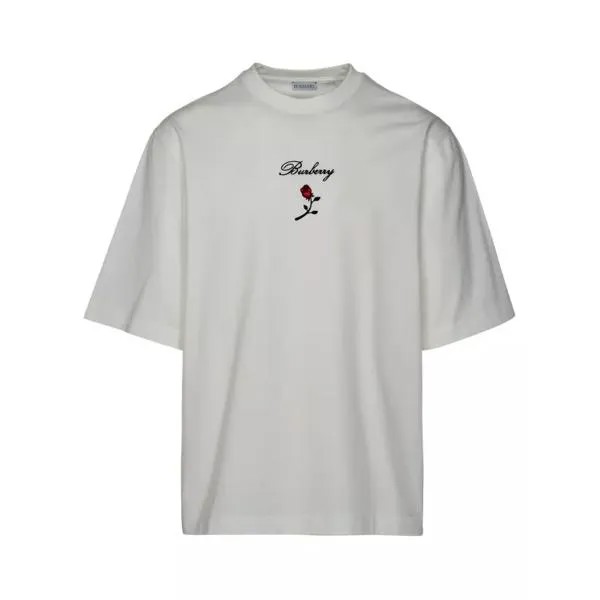 Футболка white cotton t-shirt Burberry, белый