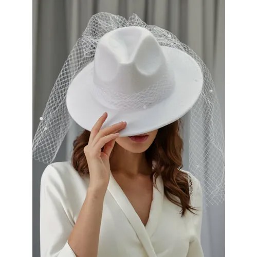 Шляпа Diana Pavlovskaya, размер 56-58, белый