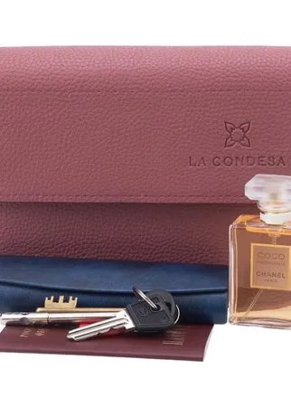 Сумка женская пудрово-розовая La Condesa через плечо/ сумка кросс-боди/ клатч