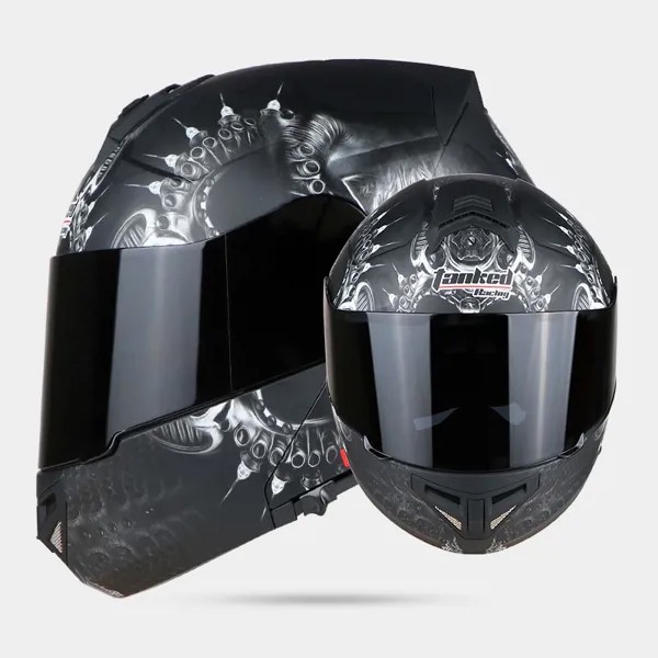 Мотоциклетный шлем T270 с откидной крышкой, защитная Кепка для езды по бездорожью